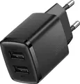 Сетевое зарядное устройство Baseus Compact Series CCCP10UE EU Plug Универсальная быстрая зарядка 2 порта USB Type-A Черный