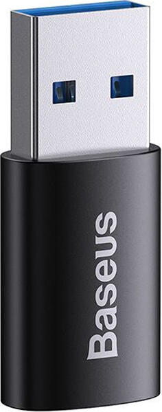 Adaptor Baseus Ingenuity Series USB-A la USB Type-C ZJJQ000101, USB 3.1 Transfer Date 10Gbps, Incarcare 20W, Aliaj de Aluminiu, Negru