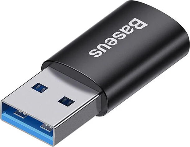 Adaptor Baseus Ingenuity Series USB-A la USB Type-C ZJJQ000101, USB 3.1 Transfer Date 10Gbps, Incarcare 20W, Aliaj de Aluminiu, Negru