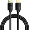 Baseus CAKGQ-J01 HDMI 2.1 Cable, 8K@60Hz, 4K@120Hz, 48Gb/s Bandwidth, Dynamic HDR, 24K Gold-Plated, Nylon Braided, 1m, Black