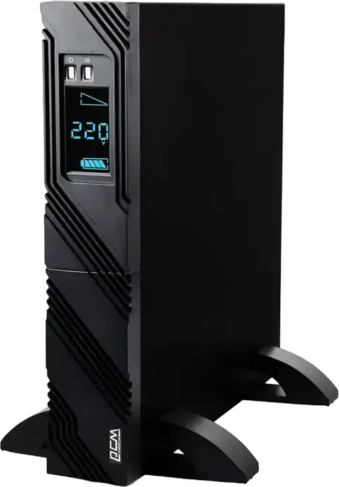 UPS PCM SPR-3000 Line-Interactive 2000VA, Sursa de Alimentare Neinterruptibila Tower/Rackmount, 9 Conectori IEC C13/C19, Ecran LCD, Port USB și Remote, Negru