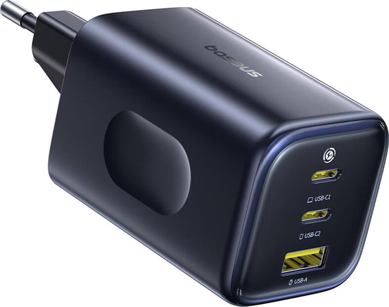 Încărcător Rapid Baseus PicoGov AE11 100W GaN, Adaptor de Priza cu 3 Porturi 2x USB-C si 1x USB-A, PD, QC 3.0, PPS, Universal pentru Laptop și Telefon