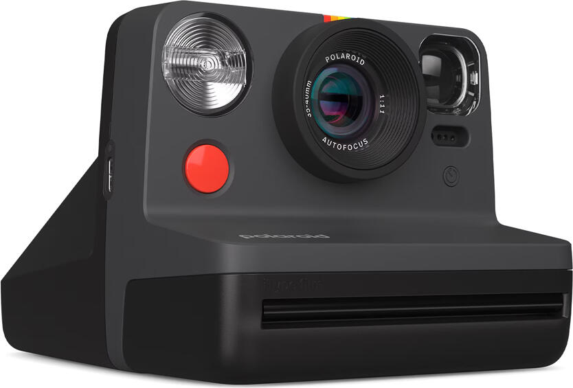 Polaroid Now Generation 2 Instant Camera, Black, Autofocus, Double Exposure, Self-Timer, USB-C Rechargeable, Compatible with i-Type and 600 Film