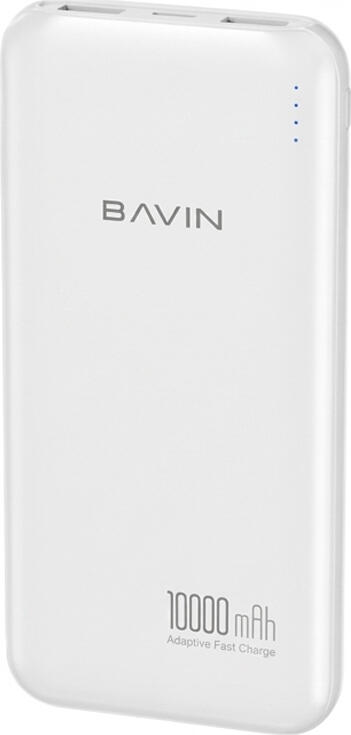 BAVIN Power Bank 10000mAh, Quick Charging, Dual USB Output, White