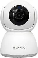 BAVIN Home Smart Wi-Fi Camera 3MP, PTZ (Human Tracking), Two-Way Audio, With Charger & Bracket, White