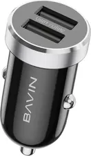 BAVIN Car Charger Dual USB Universal + Cable Micro-USB, 2.4A,12W, Black