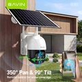 BAVIN SC-802 Outdoor Solar Security Camera, 5MP HD, PTZ Pan 350 Tilt 90, PIR Motion Detection, 8000mAh Battery, 7.5W Solar Panel, IP66, V380 PRO App