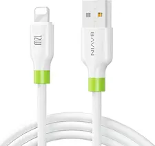 BAVIN Charging & Data Cable USB to Lightning, Silicone, 1m, 20W, White