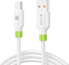 BAVIN Charging & Data Cable USB to Type-C, Silicone, 1m, 60W, White