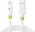 BAVIN CB412 USB to Micro-USB Charging and Data Cable, 18W Fast Charge, Flexible Silicone Tangle-Resistant Material, 1m, White