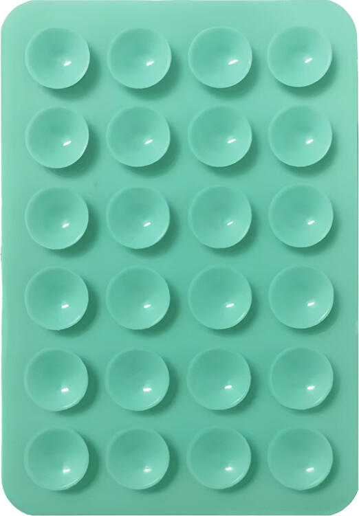 WOO Silicone Suction Cup Phone Mount Pad, Universal Anti-Slip Grip with 3M Adhesive, 24 Suction Cups, Flexible Silicone, Mint Green