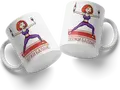 Cana din Ceramica cu Ilustratie Yoga si Vin, Imprimare Keep the Balance, Ceașca de Cafea Alba pentru Casa si Gradina