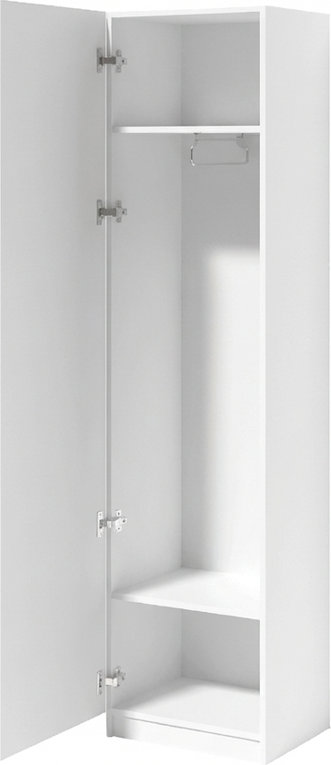 Fabrik Home Office Line No 6 Office Cabinet, White Ash, 50x200x40 cm, Dense Laminated Chipboard, Lockable Door with Key, RASTEX System, ABS Edging