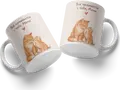 Ceramic Mug 'Everything starts with you, Mom' White with Ginger Cat and Kitten Illustration