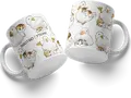 Ceramic Mug with Ducks and Kittens Pattern, 'I work 24-hour shifts' Text, White
