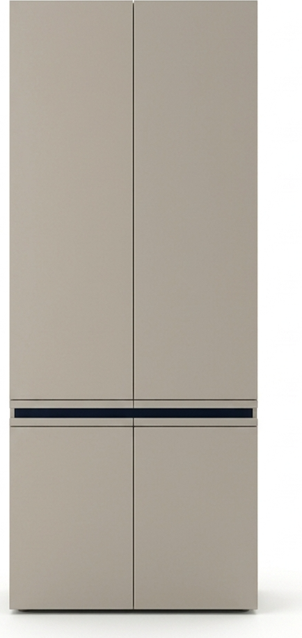 Dulap Hol Fabrik Home BASIC Modular, Cashmere, 800x2200x356 mm, 4 Usi, Pritranse Integrate, Design Minimalist Modern