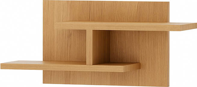Fabrik Home Tetris No.8 Decorative Wall Shelf, Laminated PAL 18mm, ABS Edge Banding, RASTEX Invisible Connection System, Stejar Pietros