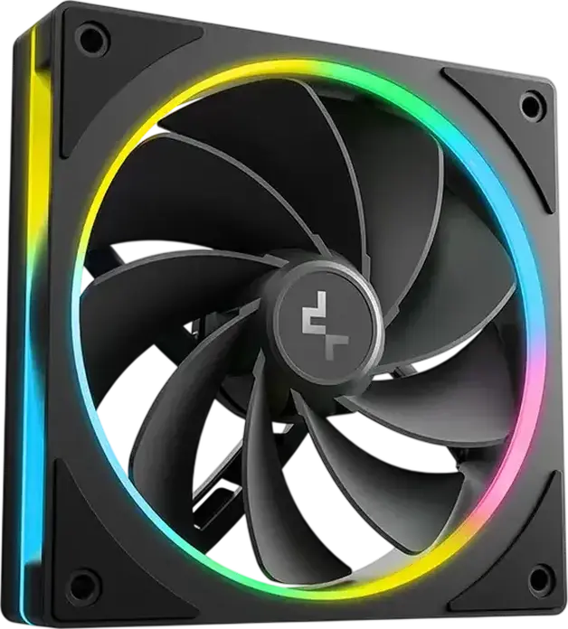 Set de 3 ventilatoare de carcasă Deepcool FL12R SE 120mm ARGB PWM, Flux de aer invers, Rulment hidraulic, Negru