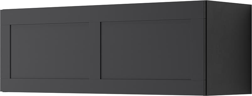 Fabrik Home VAROLA Wall-Mounted Hallway Cabinet, Loft Style, Cobalt Grey, with LED Lighting and Gas Struts, Upper Storage Unit
