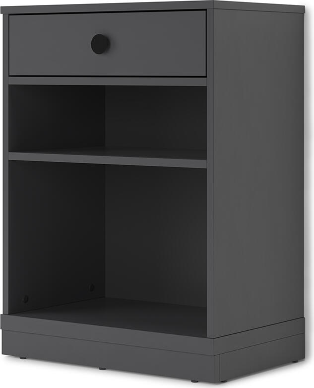 Comoda Modulara pentru Hol Fabrik Home VAROLA, Scariera Compacta, Stil Loft, Gri Cobalt, 1 Sertar si 2 Polituri Deschise