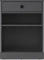 Comoda Modulara pentru Hol Fabrik Home VAROLA, Scariera Compacta, Stil Loft, Gri Cobalt, 1 Sertar si 2 Polituri Deschise