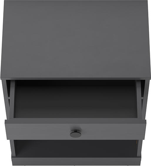 Comoda Modulara pentru Hol Fabrik Home VAROLA, Scariera Compacta, Stil Loft, Gri Cobalt, 1 Sertar si 2 Polituri Deschise