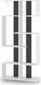 Fabrik Home Etajeră Nr 3 Mobilier Modern Forma de Sarpe, Culoare Basalt, 2000x900x290mm, Raft pentru Sufragerie