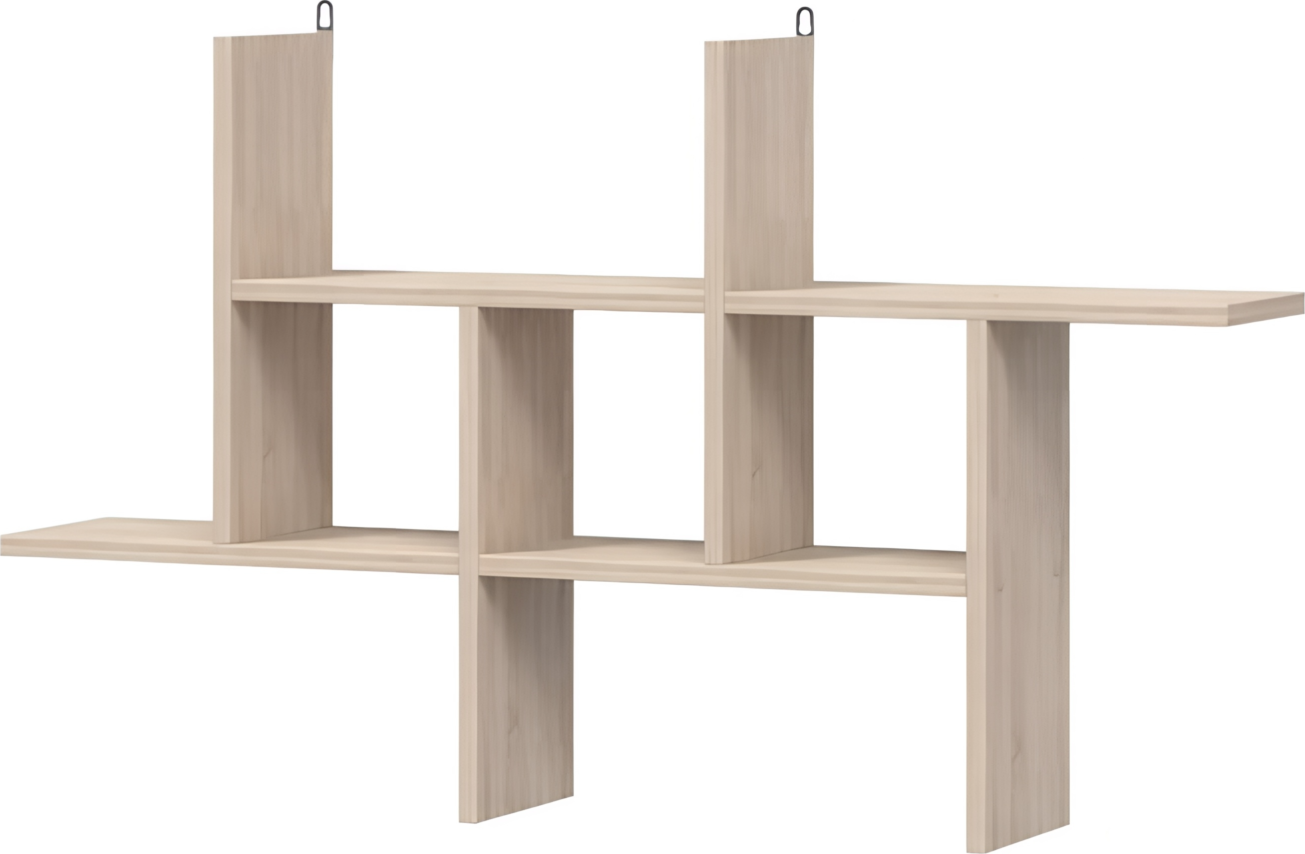 Fabrik Home Rondo Wall Shelf, Asymmetrical Geometric Design, Sonoma Oak, 1140x880x200 mm, for Living Room or Office
