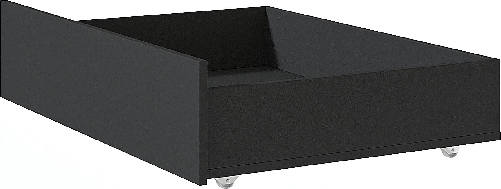 Fabrik Home Linia Under-Bed Storage Drawer with Wheels for Bed Linen, Black Ash