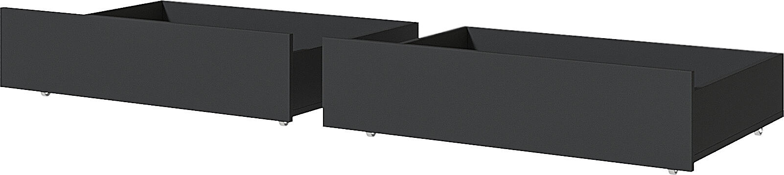 Fabrik Home Linia Under-Bed Storage Drawer with Wheels for Bed Linen, Black Ash