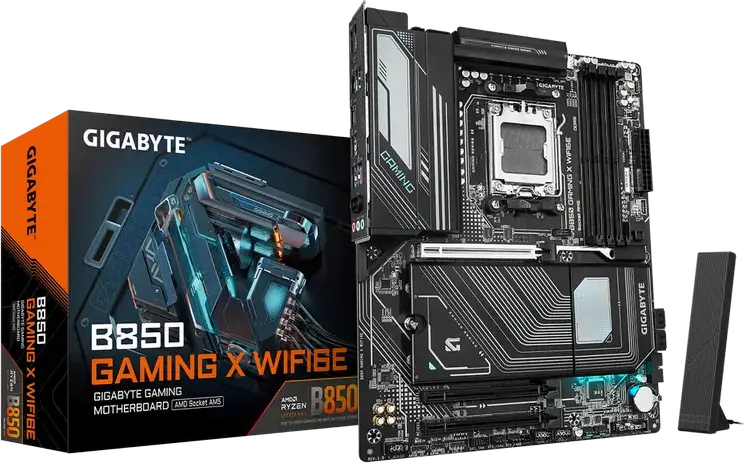 Placa de baza Gigabyte B850 GAMING X WIFI6E, Socket AM5, Chipset AMD B850, DDR5 pana la 8200MHz OC, PCIe 5.0, 3x M.2, 2.5GbE, Wi-Fi 6E, Bluetooth 5.3, ATX