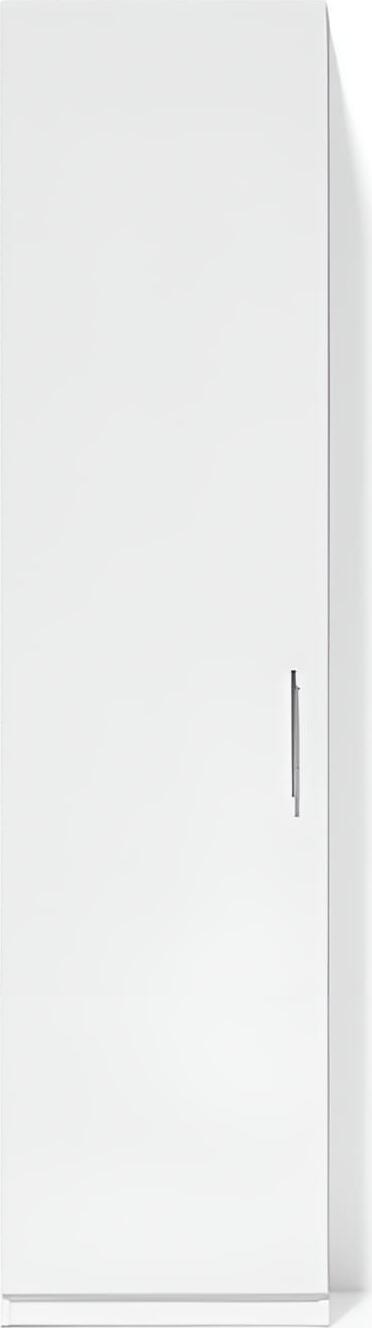 Fabrik Home Office Line 10 Office Cabinet, White Ash Particle Board PAL, 50x40x200 cm, Tall Narrow Storage Cupboard with 4 Shelves and Single Door