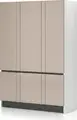 Fabrik Home Basic Modern Wardrobe, White, 1400x2050x520 mm, 16mm Material, Hinged Doors, 1 Hanging Rod, 4 Upper Clothes Shelves, 4 Lower Shoe Shelves