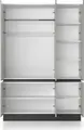 Fabrik Home Basic Modern Wardrobe, White, 1400x2050x520 mm, 16mm Material, Hinged Doors, 1 Hanging Rod, 4 Upper Clothes Shelves, 4 Lower Shoe Shelves