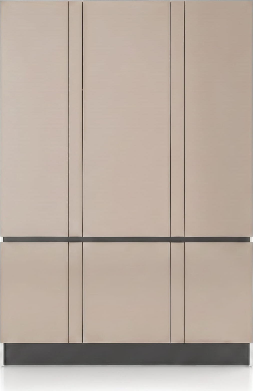 Fabrik Home Basic Modern Wardrobe, White, 1400x2050x520 mm, 16mm Material, Hinged Doors, 1 Hanging Rod, 4 Upper Clothes Shelves, 4 Lower Shoe Shelves