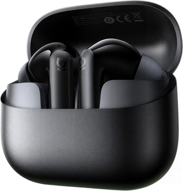 Baseus Bass BP1 NC True Wireless Earbuds, Black, -43dB Active Noise Cancelling, 12mm Dynamic Drivers, 4-Mic AI ENC, Bluetooth 6.0, IP55, 41h Total Battery