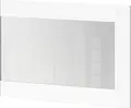 Oglinda de Dormitor Fabrik Home Mezzo, Finisaj Frasin Alb, 100x60 cm, Oglinda Decorativa