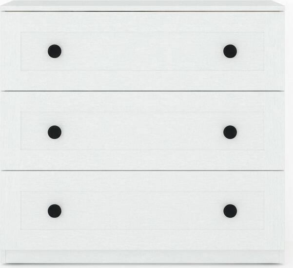 Comoda Fabrik Home Mezzo, Frasin Alb LPAL, 3 Sertare cu Culisare Metalice, 1000x900x500 mm