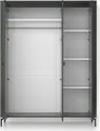 Шкаф Fabrik Home Velori, 3-дверный распашной, с закругленными углами, Зеленый, 1500x518x1810 мм, с штангой для одежды и полками