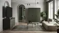 Шкаф Fabrik Home Velori, 3-дверный распашной, с закругленными углами, Зеленый, 1500x518x1810 мм, с штангой для одежды и полками