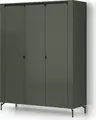 Шкаф Fabrik Home Velori, 3-дверный распашной, с закругленными углами, Зеленый, 1500x518x1810 мм, с штангой для одежды и полками