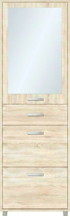 Mobiliar Hol Fabrik Home Modul 4, Stejar Sonoma, Scarinoara cu Oglinda, Sertar Accesorii, 2 Sertare pentru Caltari cu Basculare, 600x2000x285 mm