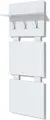 Cuier Fabrik Home Modul 8, Frasin Alb, 3 Cuigere, Raft Superior pentru Palarii si Umbrele, 600x1470x285 mm
