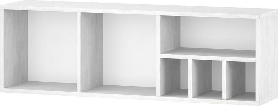 Fabrik Home Tetris No.6 Decorative Wall Shelf, Laminated Chipboard, White Ash, 1200x385x270 mm