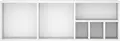 Fabrik Home Tetris No.6 Decorative Wall Shelf, Laminated Chipboard, White Ash, 1200x385x270 mm