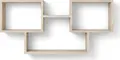 Raft de perete decorativ Fabrik Home Raft Tetris No.5, Design Geometric Asimetric, Stejar Sonoma, 1050x500x280mm