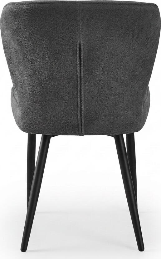 Scaun Interdepo Rio 2, Tapiterie din Material cu Picioare din Metal de 32mm, 470x450x830mm, Negru, pentru Bucatarie, Birou si Sala de Dining