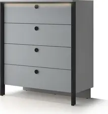 Fabrik Home Comoda Clay 4 sertare - Gri