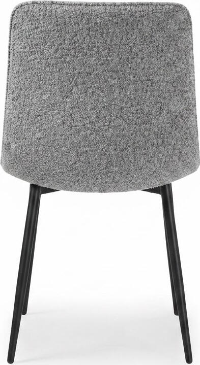 Scaun Dining Interdepo DOT, Design Minimalist, Tapiterie Textil, Picioare din Metal, 450x570x890 mm, Negru