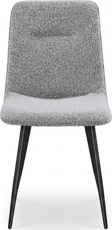 Scaun Dining Interdepo DOT, Design Minimalist, Tapiterie Textil, Picioare din Metal, 450x570x890 mm, Negru